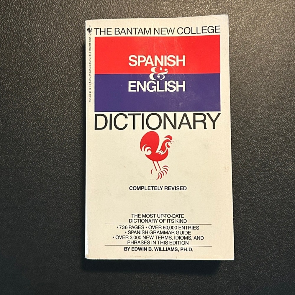Bantam New College Spanish & English Dictionary Edwin B Williams Paperback 26714
